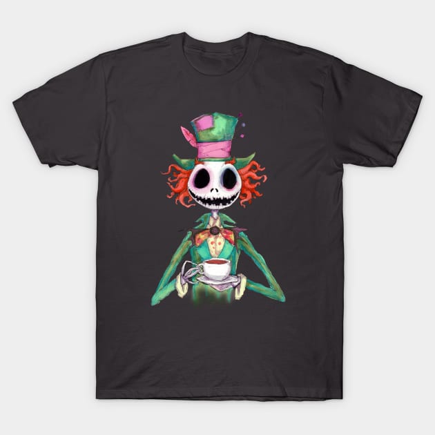 Skeleton Hatter T-Shirt by LVBart